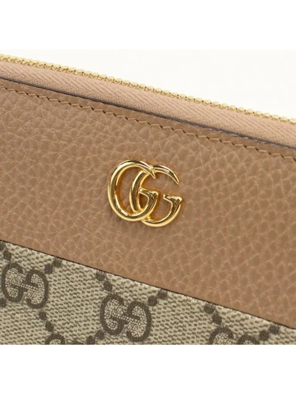 Gucci Double Wallet Zip Around Leather